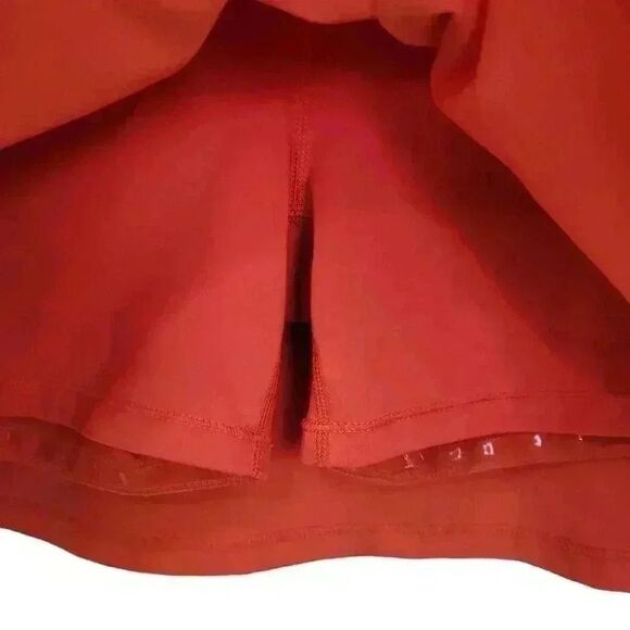 Athleta Women's Tangerine Orange Poly/Spandex Athletic Skort - Picture 5 of 9